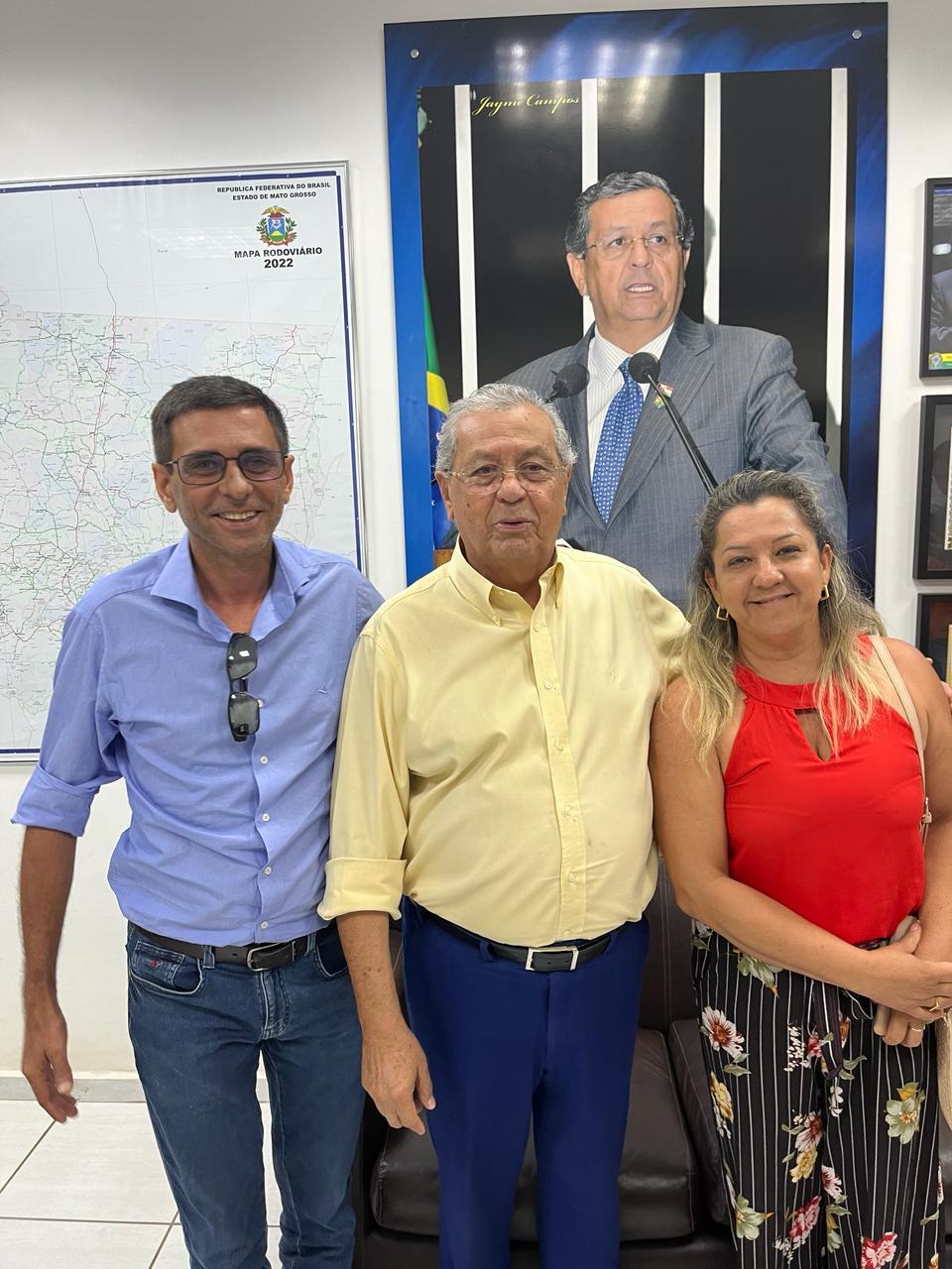 Prefeito de Rosário Oeste visitou Senador Jaime Campos e garantiu recursos para o Município.