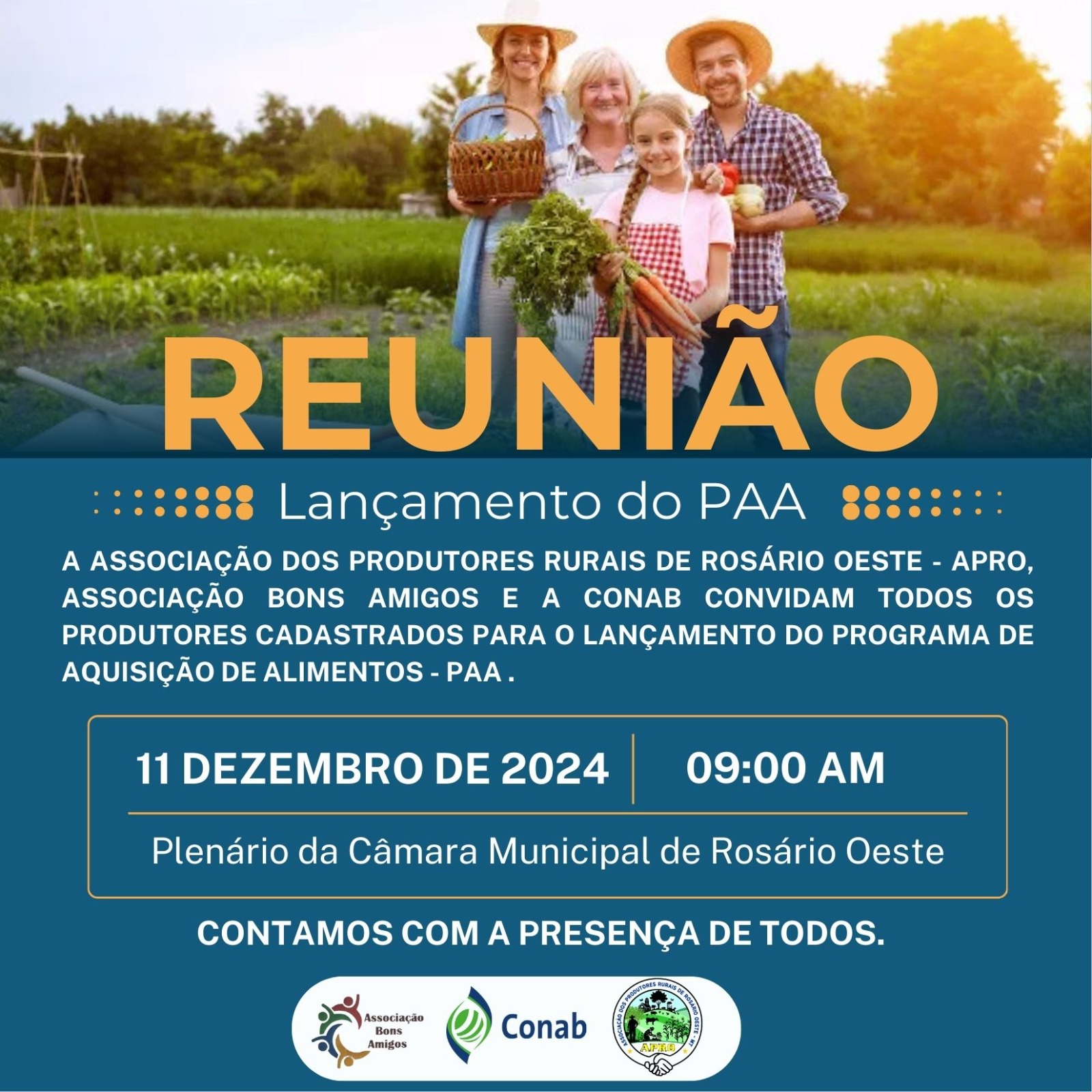 Lançamento oficial do Programa de Aquisição de Alimentos marca união entre APRO e Associação Bons Amigos