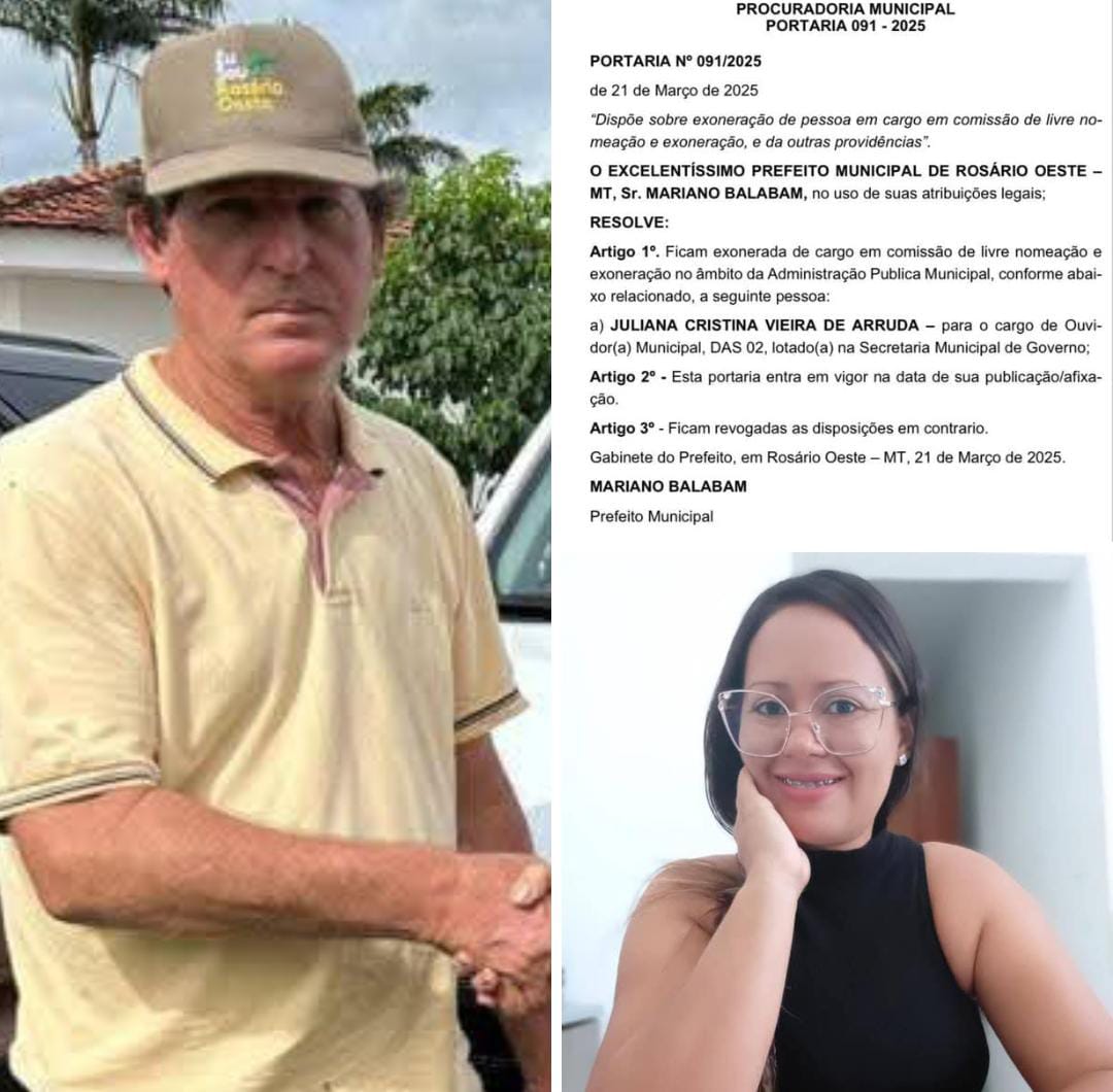 Prefeito Mariano Balabam cede à pressão interna e exonera ouvidora que cobrava transparência na gestão