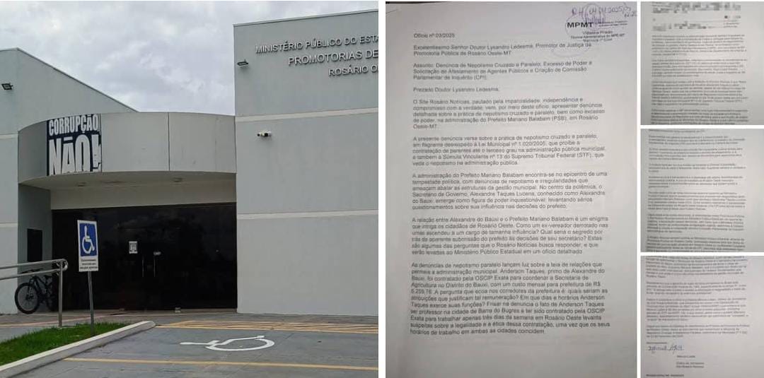 Rosário Notícias denuncia no MP continuação de casos de nepotismo e excesso de Poder de Alexandre do Bauxi dentro da gestão municipal