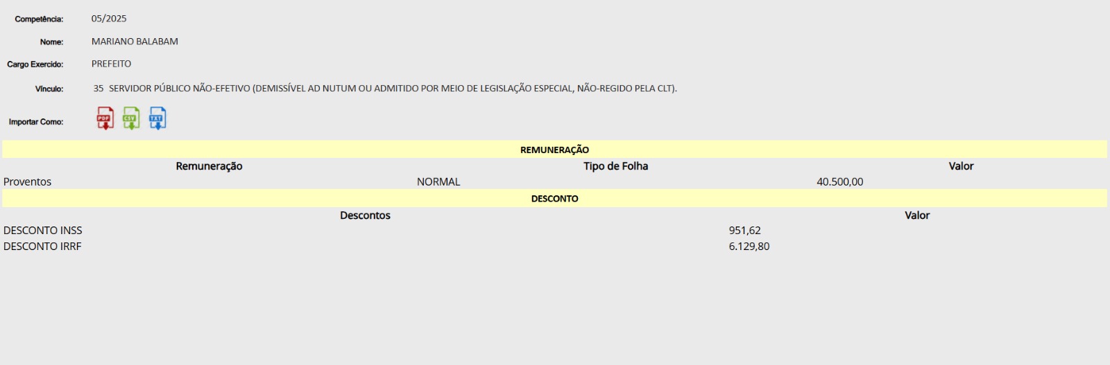 “Pagamento de quase R$ 40,5 mil ao prefeito de Rosário Oeste supera limite legal e pode configurar ato de improbidade”, dizem advogados