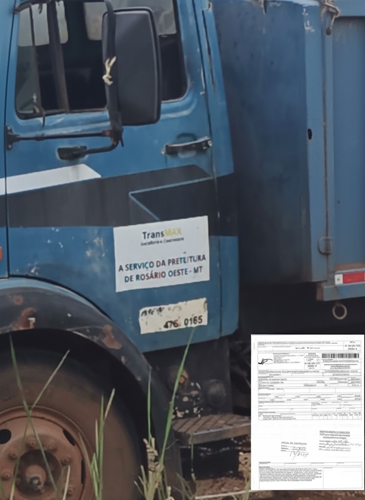 Prefeito de Rosário Oeste usou recursos públicos para abastecer caminhão terceirzado que presta serviços à Prefeitura