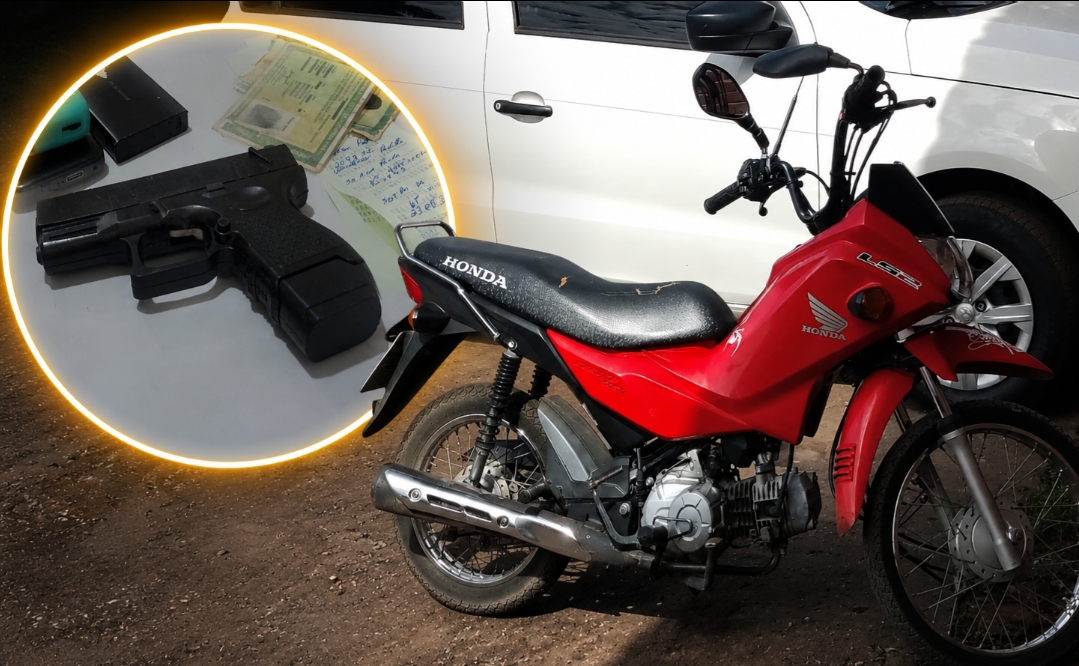 Madrugada de festa termina com menor apreendido por estar armado com simulacro e um motociclista embriagado é preso em Rosário Oeste